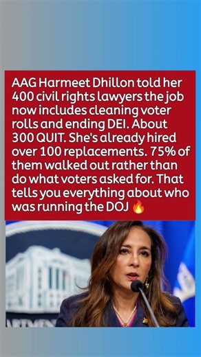 Nearly 400 DOJ Civil Rights Employees Left Under Harmeet Dhillon’s Overhaul