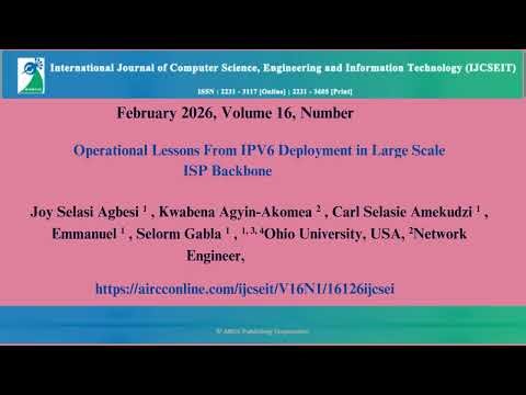 International Journal of Computer Science, Engineering and Information Technology (IJCSEIT)