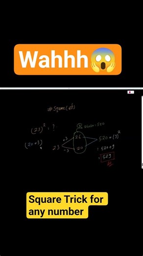 Square Any 2 Digit Number in Seconds 🔥 | Fast Math Trick (Vedic Maths) #shorts