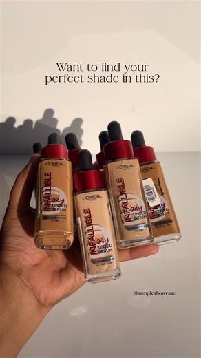sample showcase on Instagram: "Comment down below link for website link✨ Foundation swatches foundation samples India serum foundation texture shade matching on Indian skin try before you buy makeup foundation decant samples #makeupsamples #foundationswatches #trybeforespending #indianmakeup #foundationtest #beautysampling *Not affiliated with or sponsored by any brand shown"
