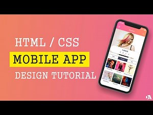 Mobile app design tutorial in HTML and CSS | Speed Coding