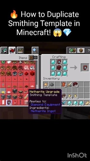 🔥 How to Duplicate Smithing Template in Minecraft! 😱💎