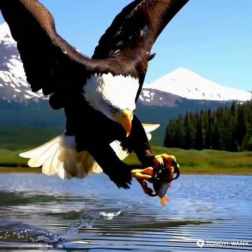 The Bald Eagle Catches the Fish 1:1-2 #wildlife #beautiful #nature #eagles #conservation