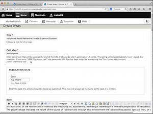08 Create News in Drupal