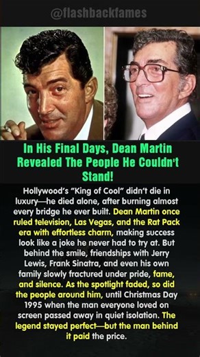 In His Final Days, Dean Martin Revealed The People He Couldn't Stand! #shorts