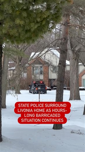 HAPPENING NOW 🚨: Michigan State Police have been on scene for several hours as troopers work to take a suspect into custody in a barricaded situation at a Livonia home. Link to full article in comments. | Metro Detroit News