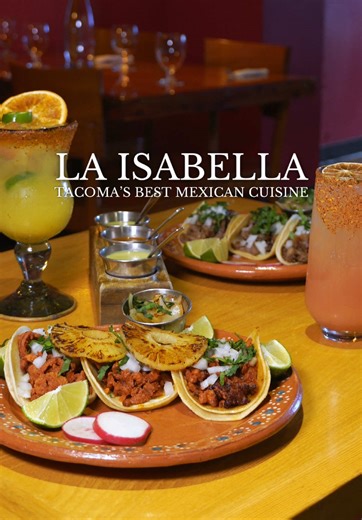 Your new favorite spot in Tacoma WA 📍Authentic Mexican Cusine — from our family recipes, to your table! Here we cook everything in Beef Tallow 🥩 Enjoy cocktails crafted from freshly squeezed juices and artisanal mezcal ✨ Visit La Isabella — steps away from the train and stunning city views! #tacomawa #mexicancuisine #restaurant #localbusiness #experience #wa #seattle