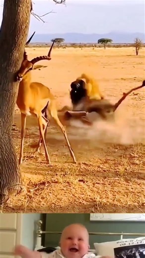 Wild Deer Attack On Lion Part3 😱 | #youtubeshorts #shorts