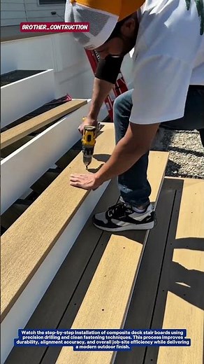 “Perfect Deck Installation Process 🔥 Fast & Clean Outdoor Stair Build”