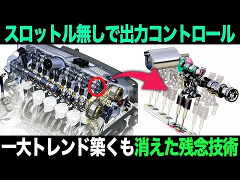 なぜ？ノンスロットルで一大トレンド 廃れたかつての次世代技術 | ノンスロットル型可変バルブ機構【ゆっくり解説】【クルマの技術】