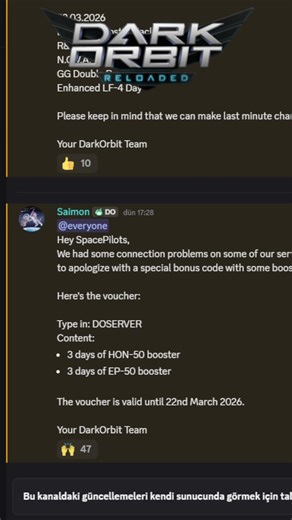 DarkOrbit Bonus Kod: DOSERVER #mereog #darkorbit