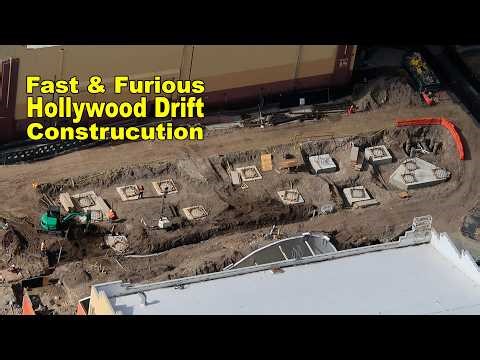 Orlando's Fast & Furious roller coaster construction