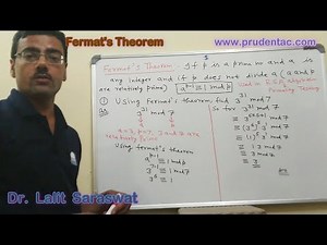 Fermat theorem with example(www.prudentac.com)