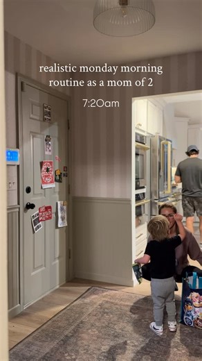 Amanda Vernaci | Come Stay Awhile on Instagram: "Spend a realistic Monday morning with me as a mom of two kids ✨⏰💙✏️ Why does it feel like I’ve already lived 10 different lives and it’s only 8:30am? 😆☠️ what time do you wake up everyday?"