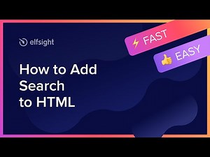 How to Add Search Widget to HTML
