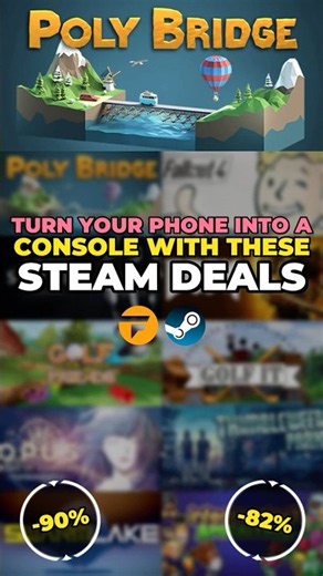 Your phone becomes a Poly Bridge rig with Steam Link! #polybridge #steam