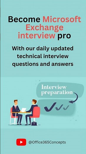 Microsoft Exchange Interview #career #interview #office365concepts #shorts #youtubeshorts