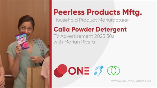Amoy GV? Amoy ni Marian 'yan! Ang Calla Detergent may Fresh Pro-Tech para Ilong-lasting ang bango ng damit up to 24 hrs! Content published with Filipino Closed Captions and in Stereo Audio. Uploaded on DRPS One Channel on Facebook. We're the only one. #DRPSOne 12666: Calla Powder Detergent TV Ad Q2 2025 30s with Marian Rivera (Philippines) [CC/ST] ASC P0197P032425C PHCA CID PHCA-2025H1-5442/March 27, 2025 | DRPS One Channel