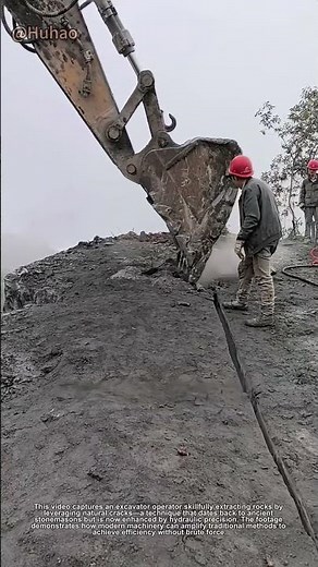 "How Excavators Extract Rocks from Cracks: Ancient Wisdom Meets Modern Machines!"