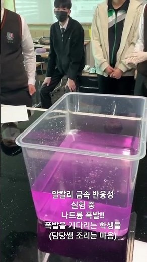 #science #alkalimetals #sodiummetal #통합과학 #알칼리금속반응성 #나트륨폭발 #기다리는마음…