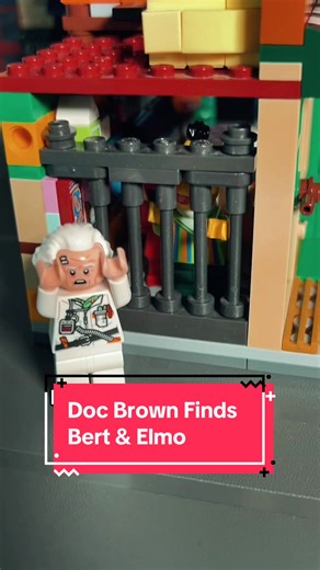 Doc Brown Finds Bert & Elmo #lego #muppets #backtothefuture #spiderman #parody