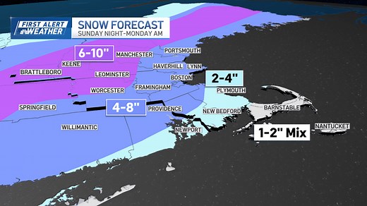 Latest snow forecast: Boston still could get 6 inches as winter storm nears