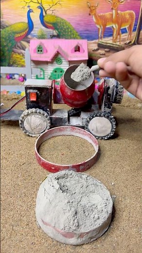 DIY mini handpump stand making using cement #handpump #ytshorts #shorts