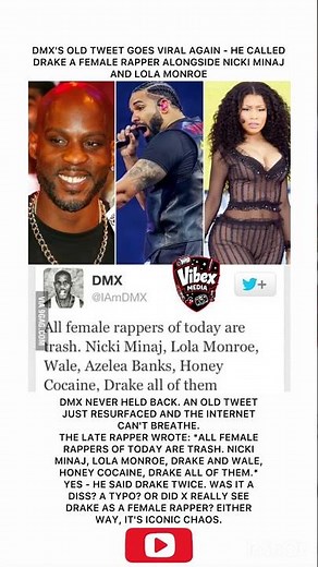DMX Called Drake a Female Rapper Alongside Nicki Minaj – Old Tweet RESURFACES 😂 #DMX #Drake