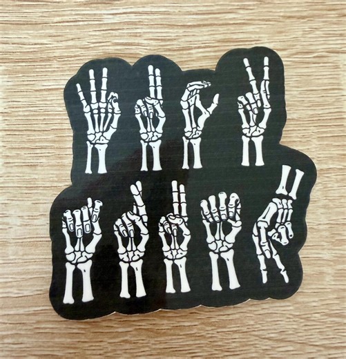 American Sign Language Skeleton Sticker: Anti Trump Political Decal - Etsy