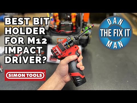 SIMON TOOLS - Magnetic Bit Holder for Milwaukee M12 Impact Driver - Perfect Bit Storage on the Drill