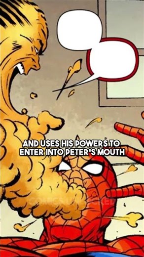 Sandman Fills Spiderman With Sand