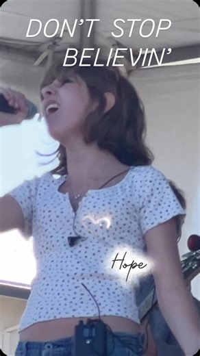 @hopeleadsinger on Instagram: "Hope sings “Don’t Stop Believin’” LIVE 🎶 Journey Cover from the live show at St. Frances Cabrini with her favorite people - we’ll always remember it. #hope #journey #cover #liveshow #shorts"