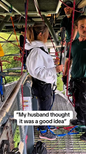 She’s scared of heights and he signed her up to go bungee jumping😳 #HighlandFling #scotland #bungee #adventure #adrenaline | Highland Fling