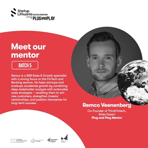 It’s time to give a big shout-out to all the #mentors working with our Batch 5 startups! ☄️ From #AI and #deeptech to #business #development, #fintech, #SaaS, and #global #scaling — our Startup Lithuania Accelerator powered by Plug and Play Batch 5 founders are currently being guided by an incredible group of #mentors who share their experience, challenge ideas, and help startups grow faster and stronger. We’re beyond grateful to ✨Cedric Charpenet, ✨Dennis Kibirev, ✨Johannes Jäschke, ✨Felix Bein