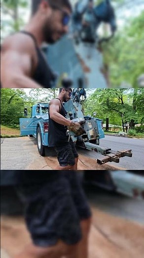 Setting up the 16 Ton for bumper pull 🪝⛓️ #towing #towtruck #wrecker