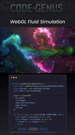 WebGL FLUID Simulation animation using java script