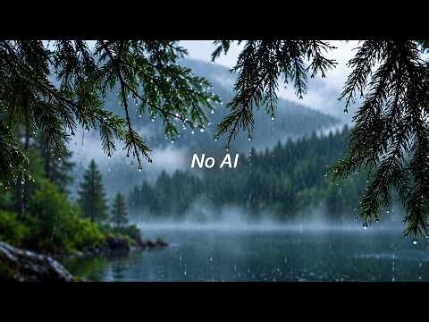 Rainy Mountain Lake | Deep Forest Rain & Nature Sounds | Rain Field | 2 Hours | NO AI