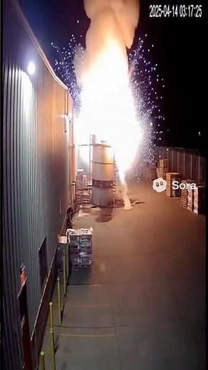 Massive Factory Explosion Caught on Camera