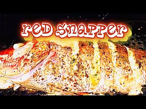 Smoked Whole Red Snapper Recipe With garlic butter