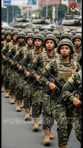 Great Zimbabwe Guardians: Stunning Female Soldiers Marching with African Poise!