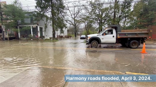 11K views · 45 reactions | Exclusive video of flooding in Harmony earlier today. PennDOT advised several roads in Butler County are closed due to flooding Wednesday, April 3, as flood warnings are expected to continue until the afternoon: https://buff.ly/3PPkYkV | Butler Eagle | Facebook
