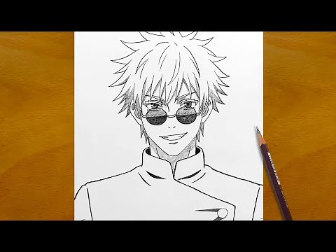 How to Draw Gojo Satoru Step by Step | Easy Anime Drawing