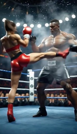 Female Beauty Destroys Opponent with Brutal Power Kick