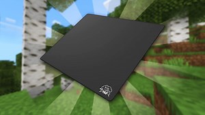 Minecraft with a glass mousepad!