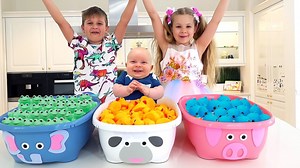 272K views · 4.2K reactions | Roma and Diana learn colors with baby Oliver - Funny videos for kids | Children playing ground | Facebook