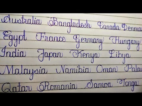 Straight Cursive Handwriting || Cursive Writing || A-Z letters with word making