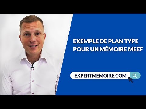 Exemple de plan type pour un mémoire MEEF