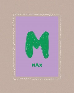 Personalized Initial Name Poster – Printable Kids Wall Art - Etsy