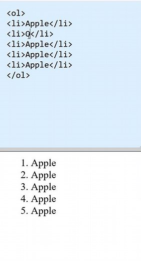 Ordered List HTML Tutorial #html #coding #webdevelopment
