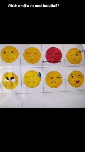 Turning Emojis Into Cute Art 😍✨#emoji#art#youtubeshorts#alifmimcreations